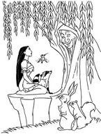 kolorowanki Pocahontas do wydruku Disney, malowanki dla dzieci numer 28